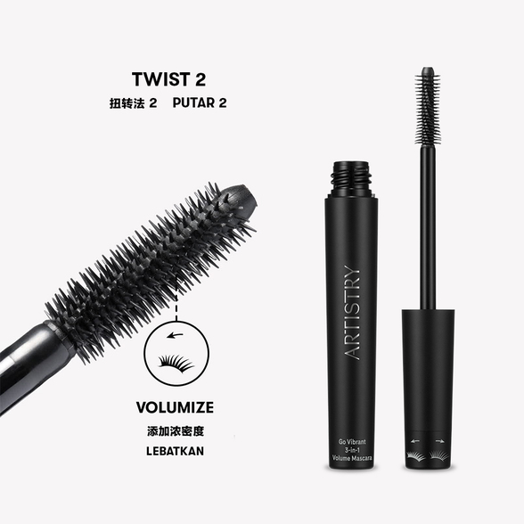 ARTISTRY GO VIBRANT 3-In-1 Volume Mascara - 7.5g | Eye | Makeup
