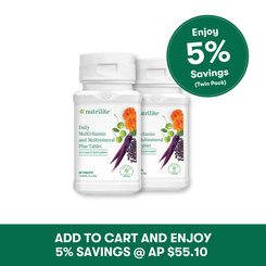 Nutrilite Daily Multivitamin and Multimineral Plus Tablet Twin Pack
