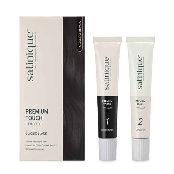 Satinique Premium Touch Hair Color- Classic Black | Hair Colour