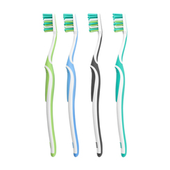 GLISTER Multi-Action Toothbrush (Medium Bristle) – 4 Pcs