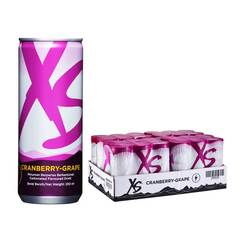 XS 能量饮料 Cranberry-Grape Blast 蔓越莓葡萄口味 - 4包每包6罐