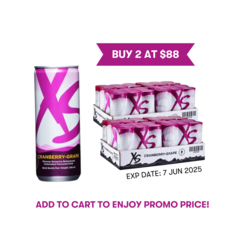 XS Energy Drink Cranberry-Grape Blast - 4 packs of 6 cans