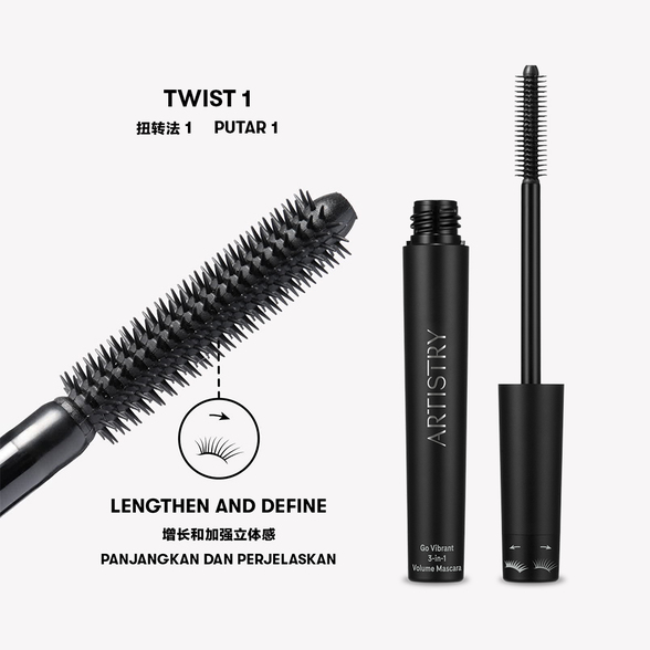 ARTISTRY GO VIBRANT 3-In-1 Volume Mascara - 7.5g | Eye | Makeup